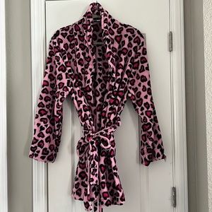 Pink Cheetah/Heart Print Robe